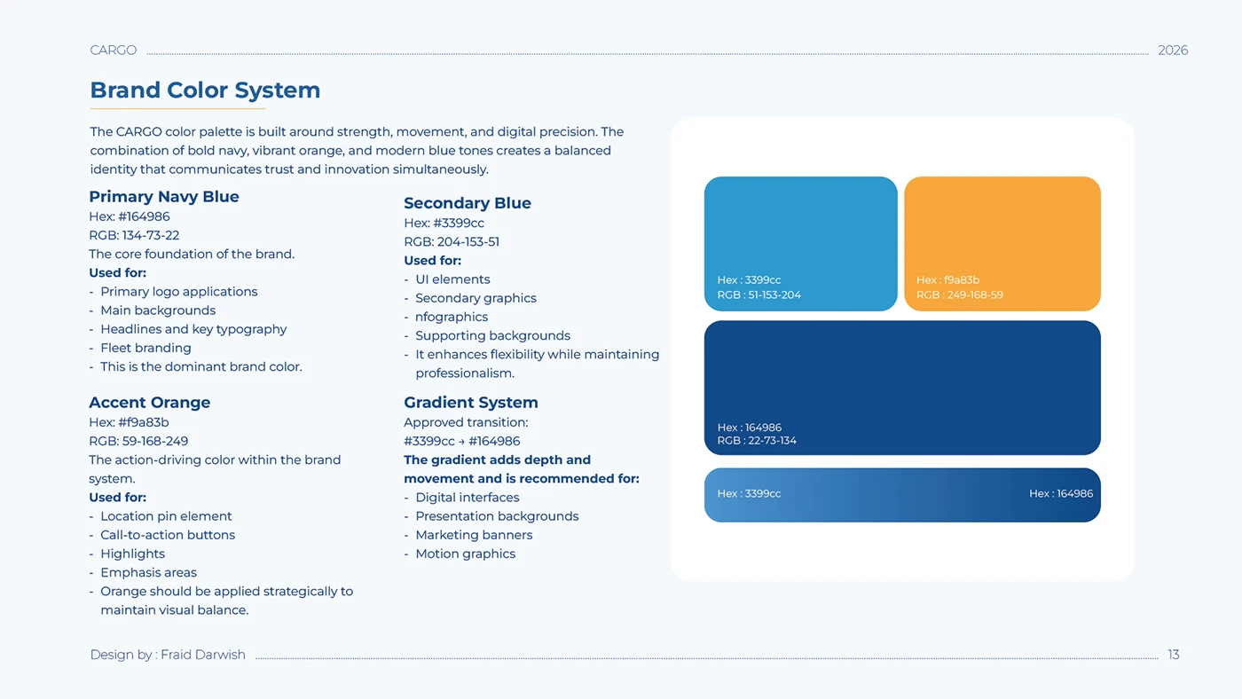 CARGO — Brand colour system