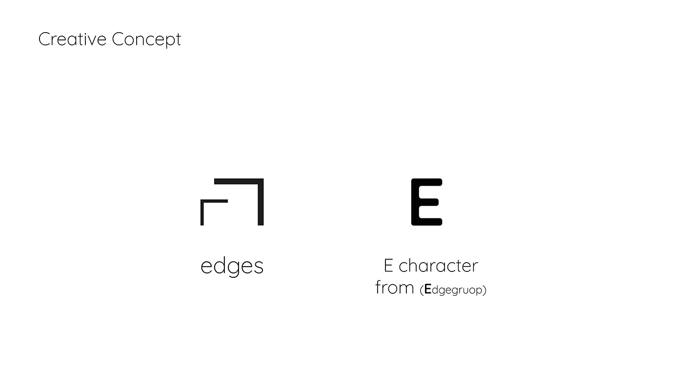 Edge Group — Logo concept: edges and letter E