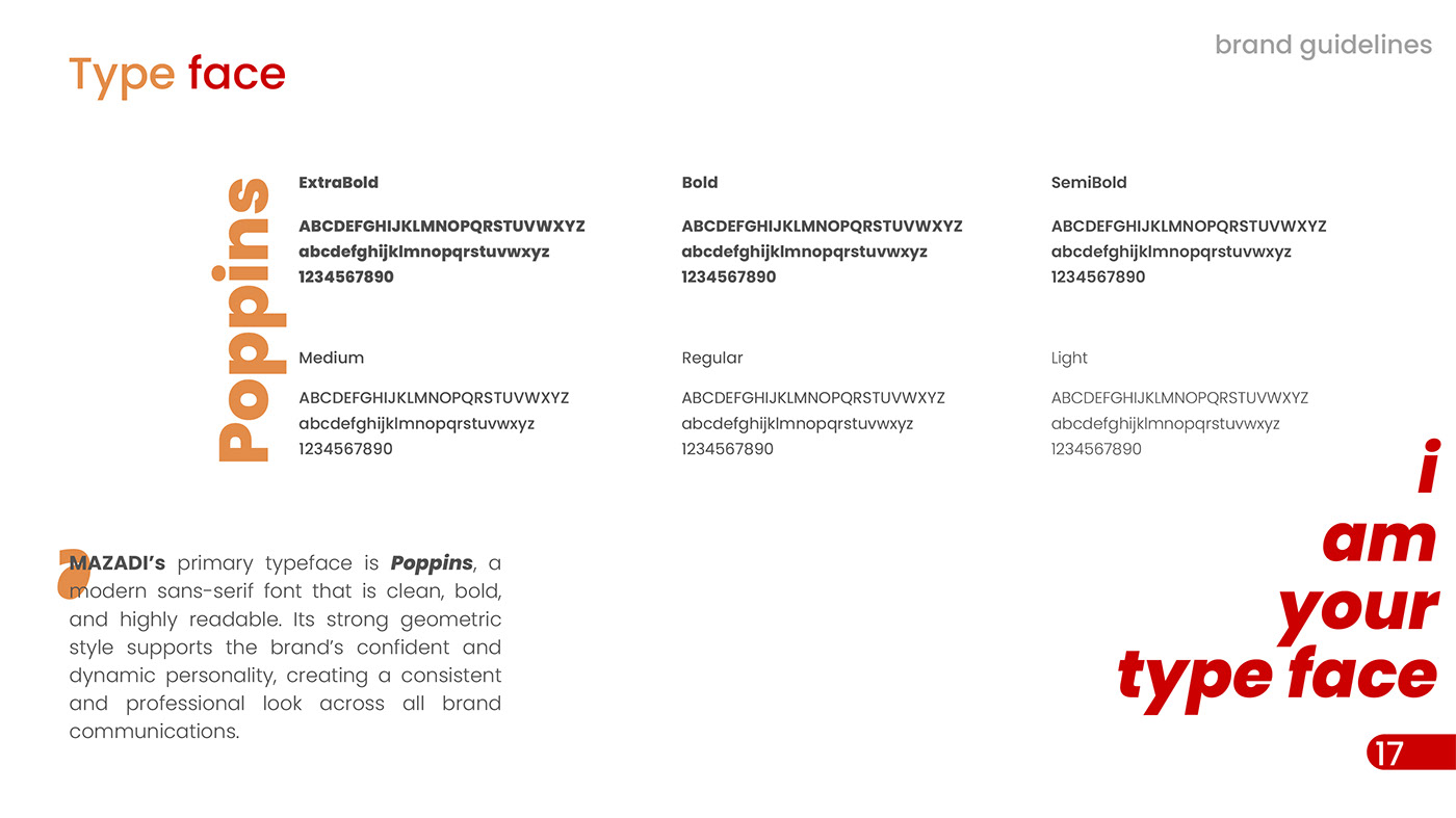 MAZADI — Brand typography
